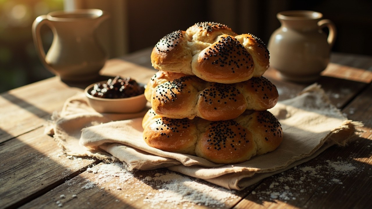 дріжджові булочки з маком - рецепт